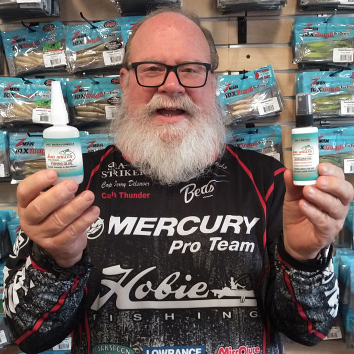 Captain Jerry with Avid Angler Solutions Salt Water Glue and Accelerator
